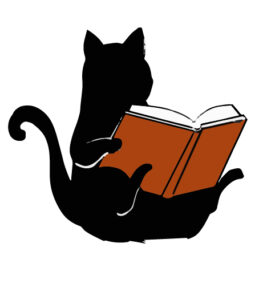 本を読んでいる猫