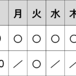 新しい開室日表